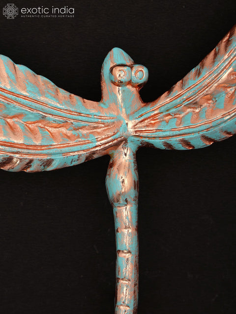 7" Decorative Dragonfly | Brass Bird Wall Decor