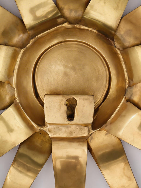 23" Decorative Wall Hanging Sun in Brass | Home Decor