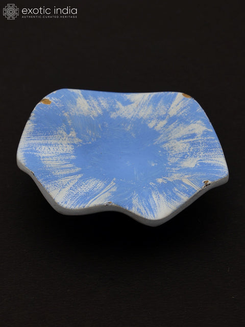 3" Elegant Blue Petal Design Wall Hook - Decorative Utility Knob