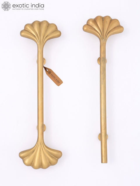 18" Pair of Designer Brass Door Handles