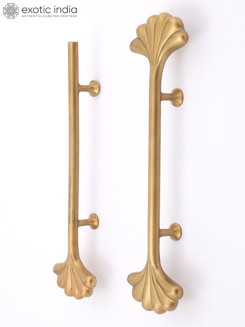 18" Pair of Designer Brass Door Handles