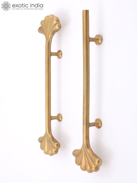 18" Pair of Designer Brass Door Handles