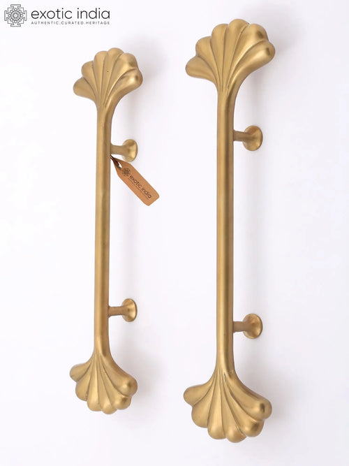 18" Pair of Designer Brass Door Handles for Home Decor