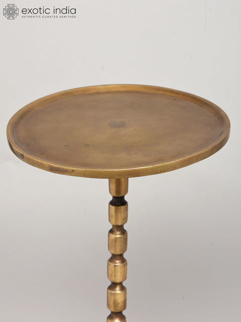 Set of 2 Brass Candle Stands - Elegant Decorative Display