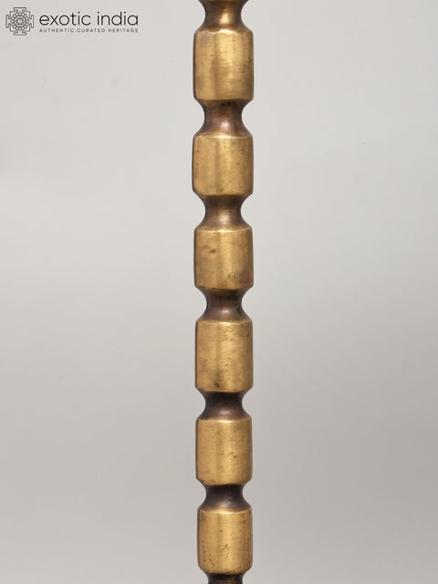 Set of 2 Brass Candle Stands - Elegant Decorative Display