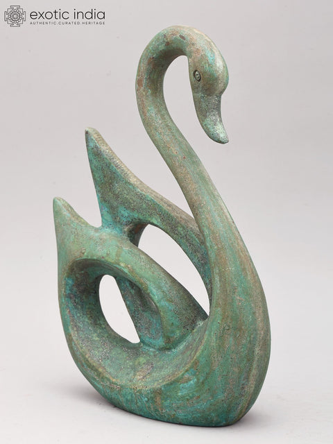 11" Decorative Brass Swan in Brass | Table Decor