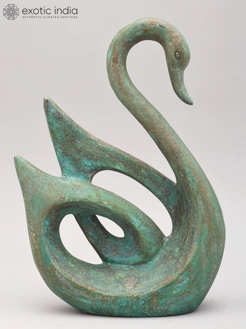 11" Decorative Brass Swan in Brass | Table Decor