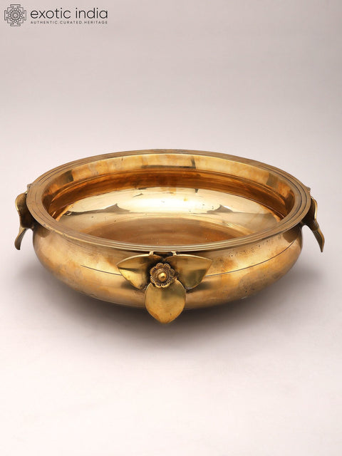 15" Designer Brass Urli | Home Decor