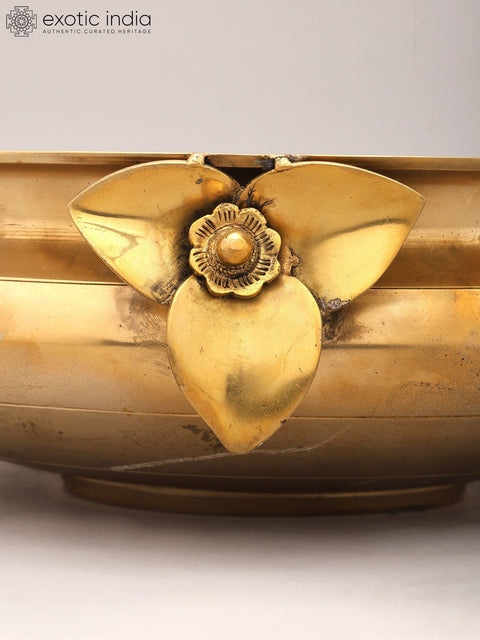 15" Designer Brass Urli | Home Decor