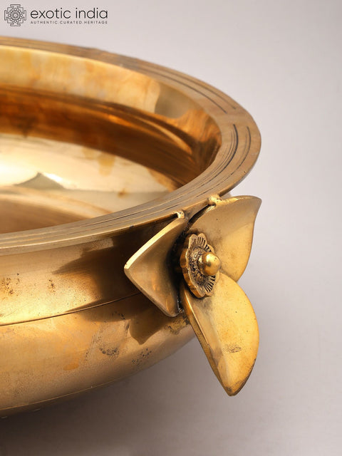 15" Designer Brass Urli | Home Decor