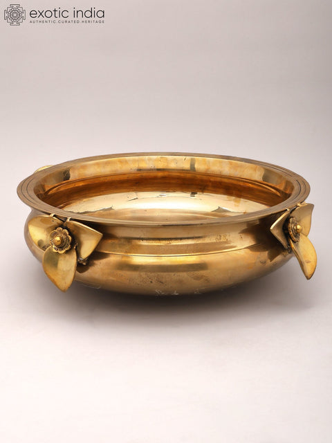 15" Designer Brass Urli | Home Decor