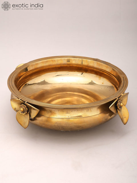 15" Designer Brass Urli | Home Decor