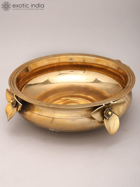 15" Designer Brass Urli | Home Decor
