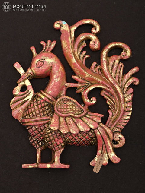 9" Brass Wall Hanging Peacock (Annam) | Home Decor