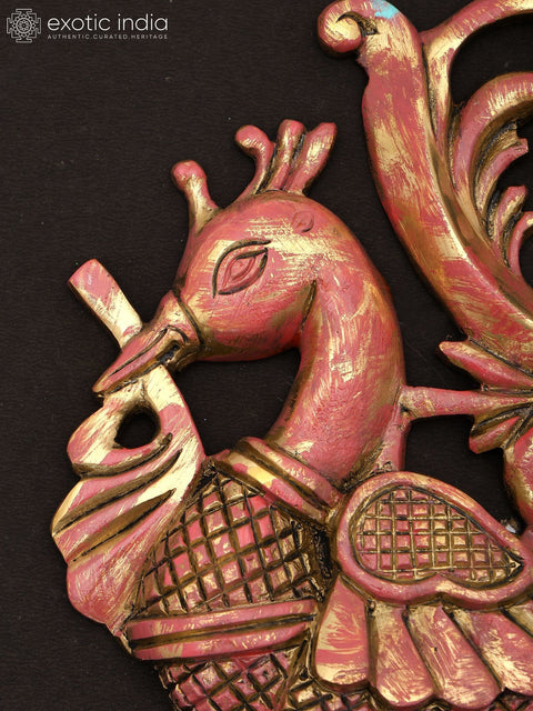 9" Brass Wall Hanging Peacock (Annam) | Home Decor