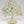 Handpainted Brass Tree with Shades of Turquoise