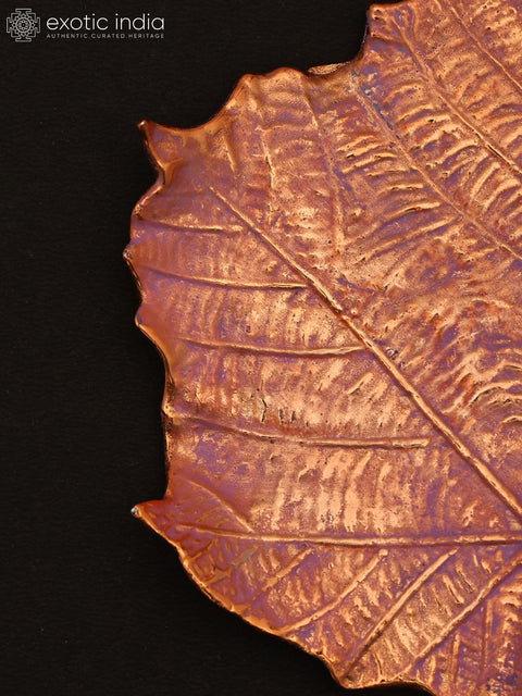 6" Decorative Brass Leaf Platter - Nature Inspired Serving Tray