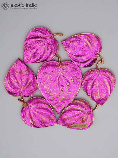 11" Leaves Design Table Decor Piece in Brass