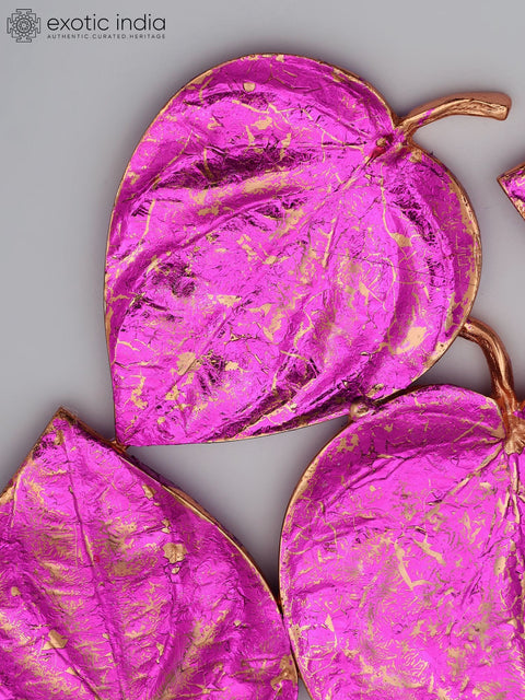 11" Leaves Design Table Decor Piece in Brass