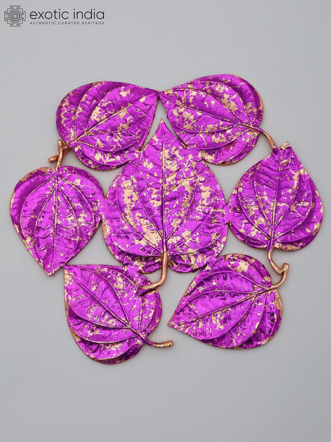 11" Leaves Design Table Decor Piece in Brass