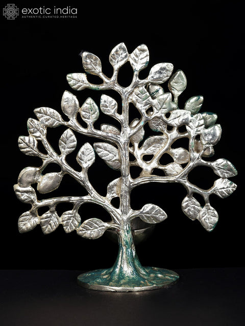 6" Small Brass Tree of Life with Diya | Table Piece