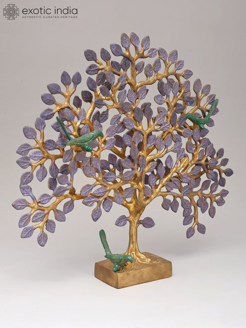 Lilac Tree with Parrots