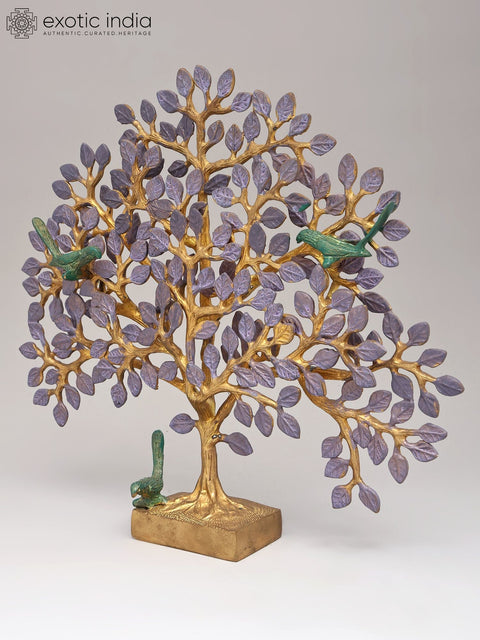 Lilac Tree with Parrots