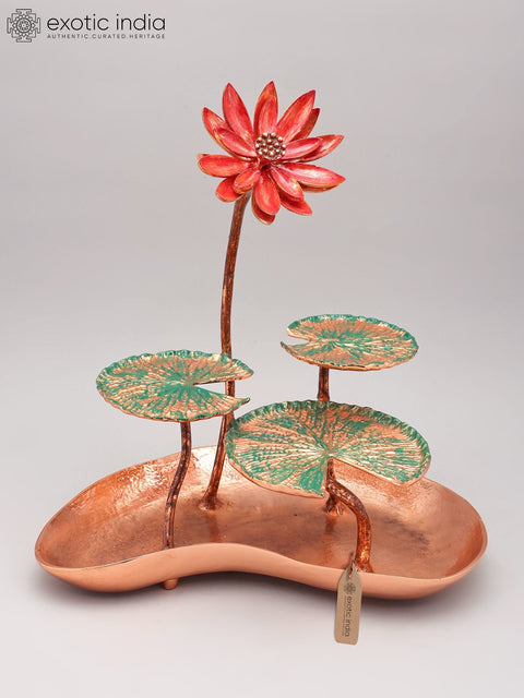 17" Tranquil Lotus Blossom Accent Piece | Home Decor