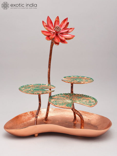 17" Tranquil Lotus Blossom Accent Piece | Home Decor