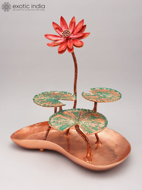 17" Tranquil Lotus Blossom Accent Piece | Home Decor