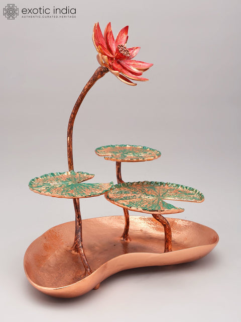 17" Tranquil Lotus Blossom Accent Piece | Home Decor
