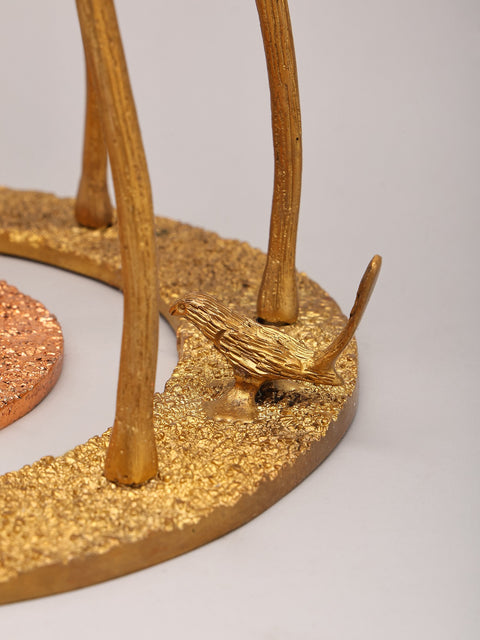 16' Decorative Flowers and Buds Showpiece in Brass | Table Decor