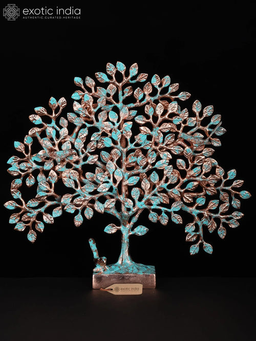 13" Brass Tree of Life Statue for Home Decor and Prosperity