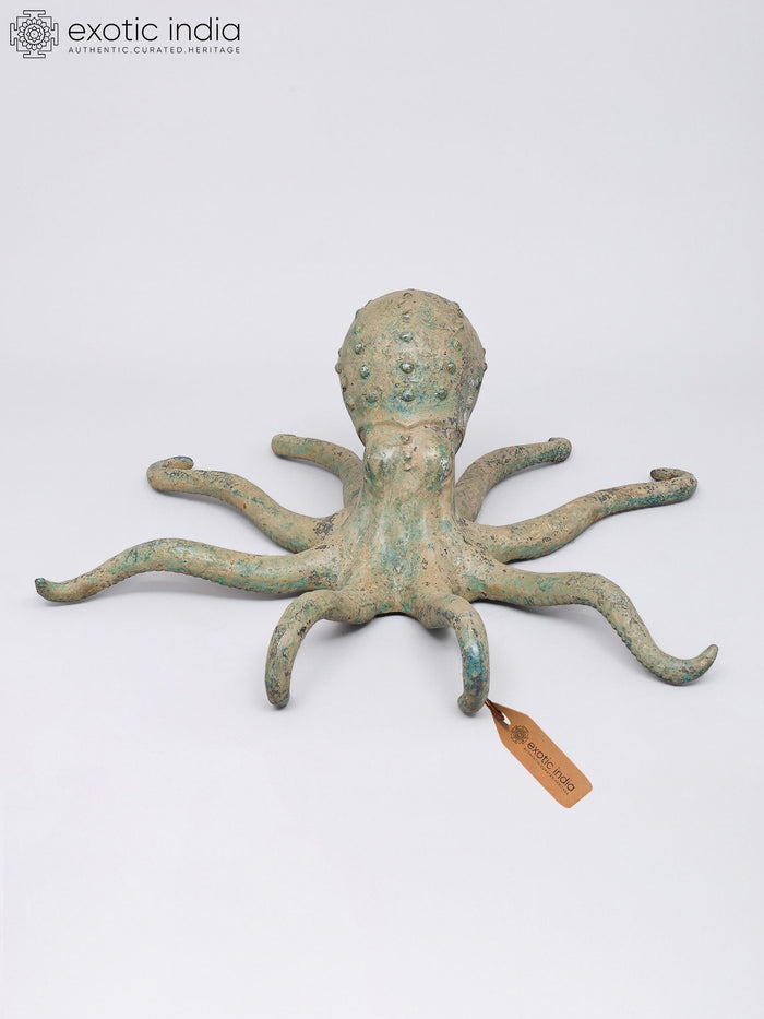 Marine-Themed Octopus Brass Sculpture