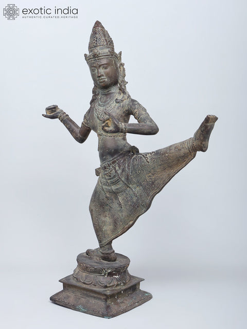 30" Large Trivikrama Vishnu | Brass Statue