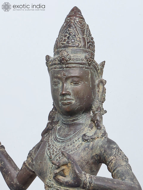 30" Large Trivikrama Vishnu | Brass Statue