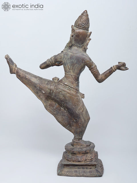 30" Large Trivikrama Vishnu | Brass Statue