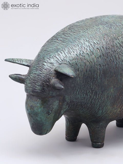 9" Decorative Sheep Figurine | Brass Statue | Table Decor