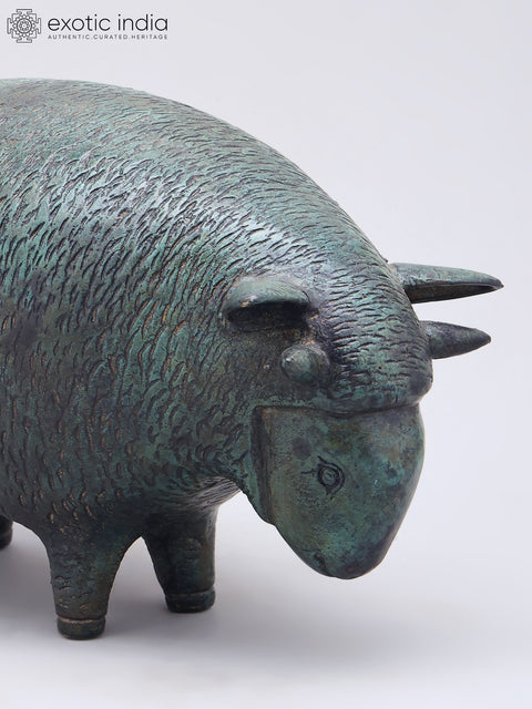 9" Decorative Sheep Figurine | Brass Statue | Table Decor
