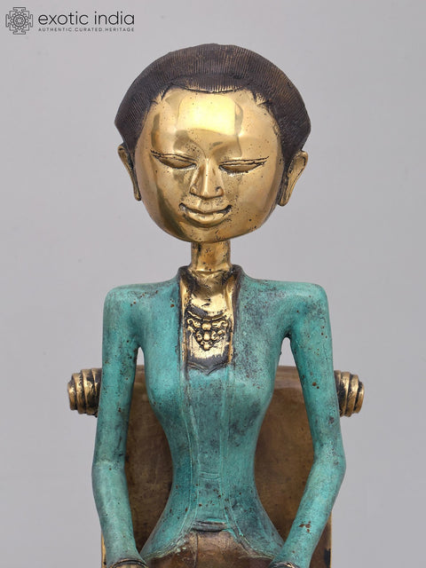 19" King and Queen of Indonesia | Brass Statues