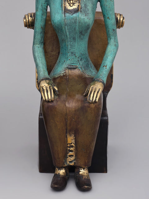 19" King and Queen of Indonesia | Brass Statues