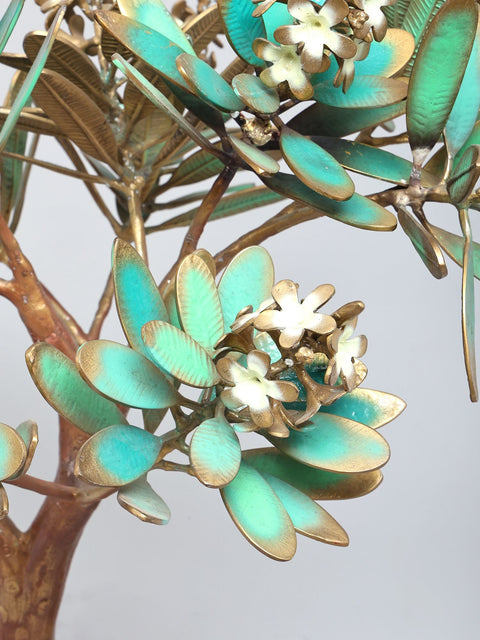 32" Large Colourful Brass Tree With Butterflies