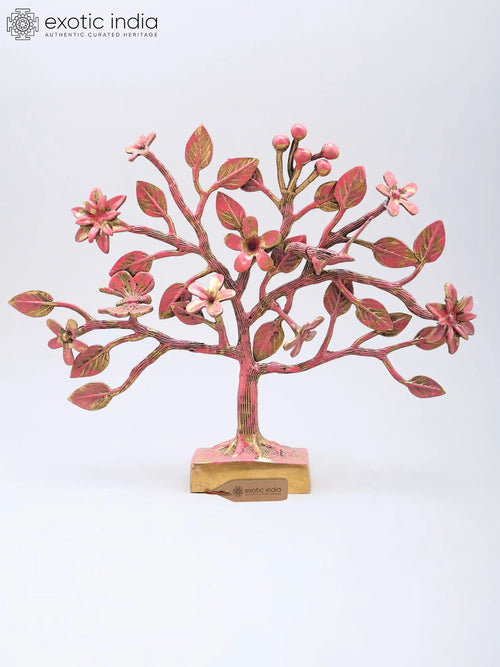13" Brass Tree of Life Statue for Home Decor