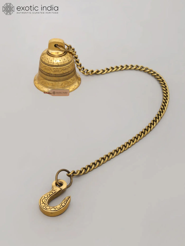 3'' Hanging Temple Bell in Brass | Handmade | Made in India
