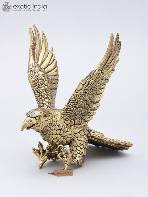 6'' Premium Brass Eagle Figurine | Superfine Finish Home Decor Statue