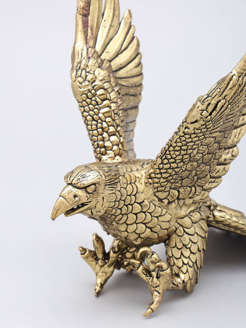 6'' Premium Brass Eagle Figurine | Superfine Finish Home Decor Statue