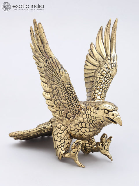 6'' Premium Brass Eagle Figurine | Superfine Finish Home Decor Statue