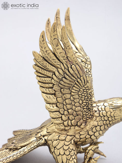 6'' Premium Brass Eagle Figurine | Superfine Finish Home Decor Statue