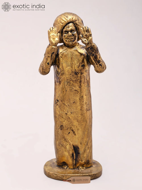 3" Small Sathya Sai Baba Handmade Copper Statue