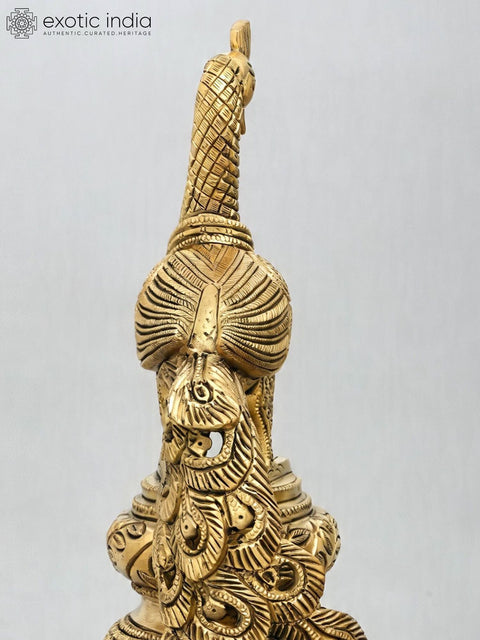 20'' Elegant Pair of Decorative Peacocks | Home Decor | Brass Statues